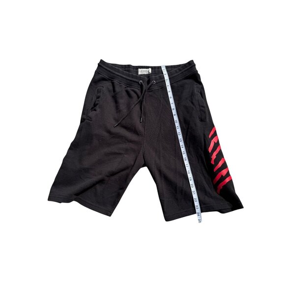 FWRD Denim Men’s T-Shirt & Shorts Black Red Graphic Print Set XL Cotton Casual P - Picture 9 of 12